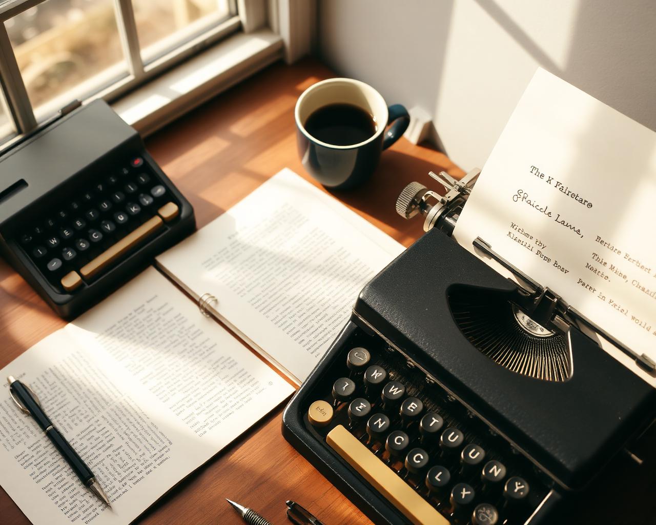 Author workspace with manuscript